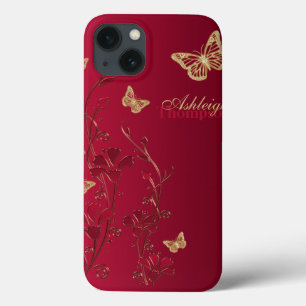 Etui iPhone Case-Mate Rouge et caisse florale d'air d'iPad de papillon