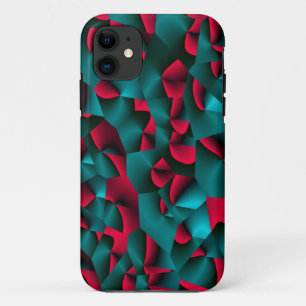 Coque Case-Mate Pour iPhone Rouge et Cyan à facettes