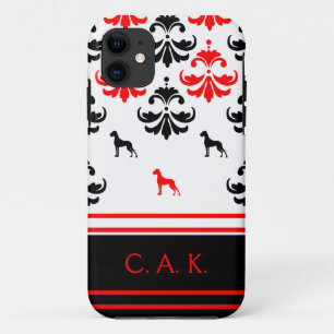 Etui iPhone Case-Mate Rouge et noir floral Great Dane Motif