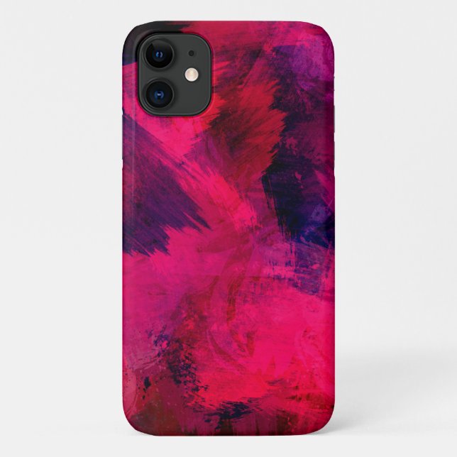 Coques Case-Mate iPhone Rouge foncé et violet Gras & Abstrait moderne (Dos)