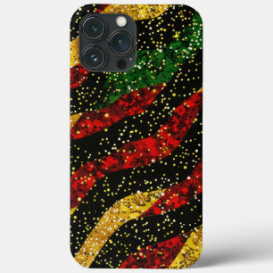 Case-Mate iPhone Case Rouge Jaune Noir Vagues de Parties scintillant fes
