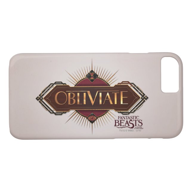 Coques Case-Mate iPhone Rouge & Or Art Déco Obliviate Spell Graphisme (Dos (Horizontal))