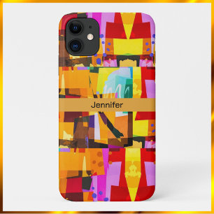 Case-Mate iPhone Case Rouge orange coloré et rose Abstrait