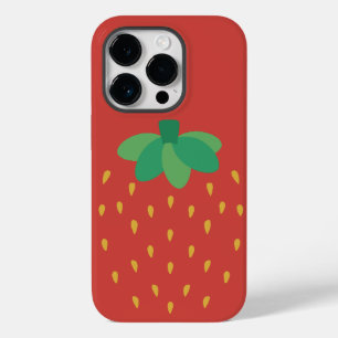 COQUE POUR iPhone 14 PRO ROUGE STRAWBERRY FRUIT FILLE