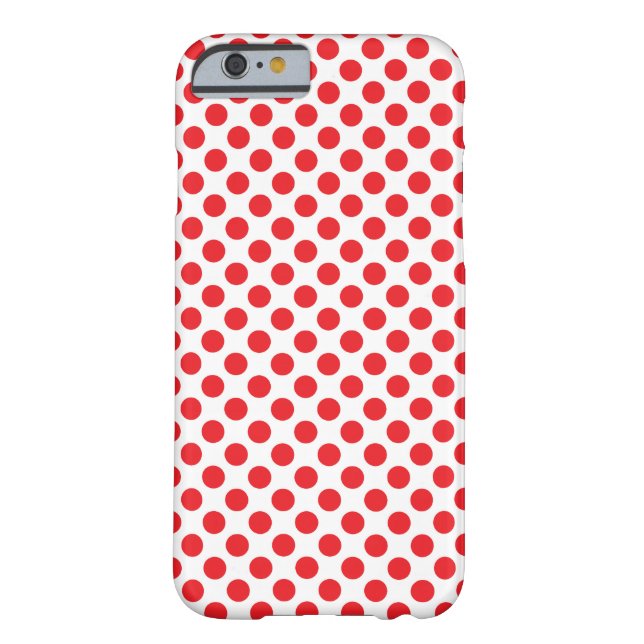 Coques Case-Mate iPhone Rouge sur point Polka blanc (Dos)