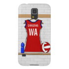 Rouge uniforme de net-ball fait sur commande avec