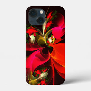 Case-Mate iPhone Case Rouge Vert Floral Moderne Art Abstrait Motif #02