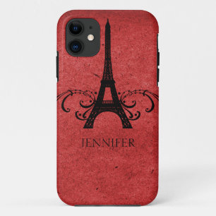 Coque iPhone 11 Rouge Vintage Français