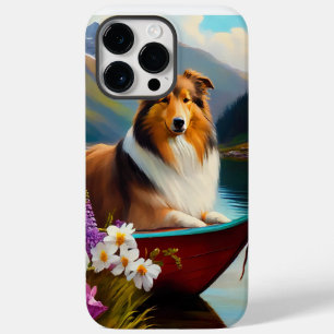 Coque Pour Pour iPhone 14 Pro Max Rough Collie sur une pagaie : une aventure Pittore
