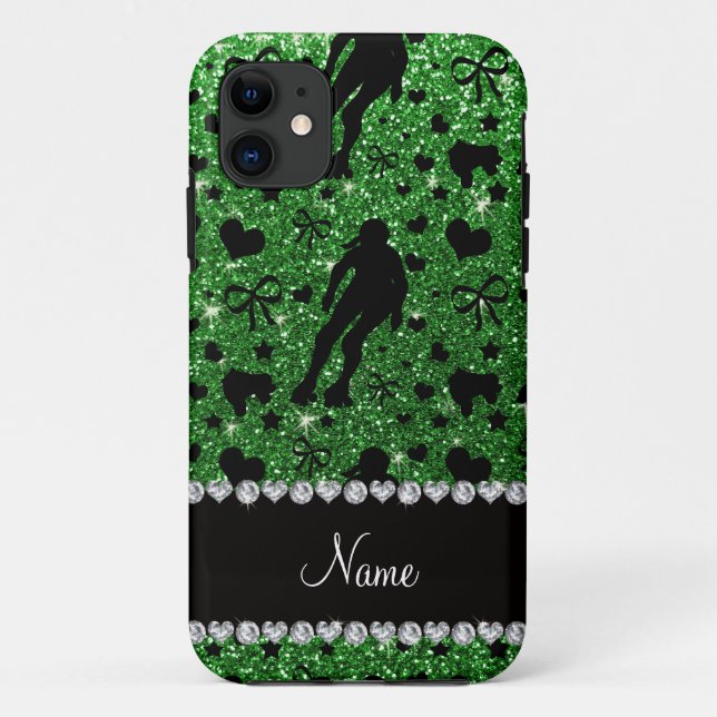 Coques Case-Mate iPhone Rouleau vert nommé fait sur commande Derby de (Dos)
