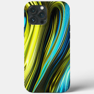 Case-Mate iPhone Case Rouleaux de soie et de satin Abstraits bleu et or