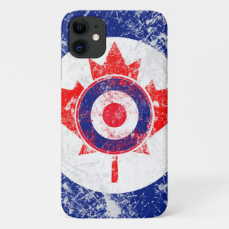 Coque iPhone 11 Roundel de feuille d'érable graphique