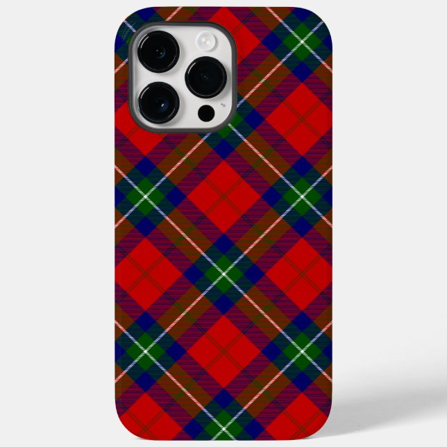 Coques Case-Mate iPhone Routhven tartan rouge vert bleu plaid (Verso)
