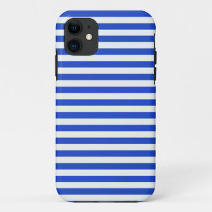 Case-Mate iPhone Case Royal Blue Combination Stripes par Shirley Taylor