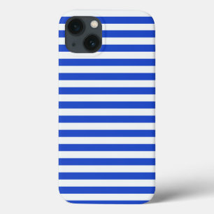iPhone 13 Coque Royal Blue Combination Stripes par Shirley Taylor