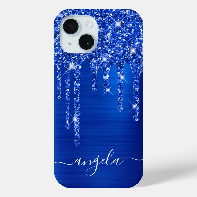Coques Case-Mate iPhone Royal Blue Parties scintillant Drivers Glam Girly  (Verso)
