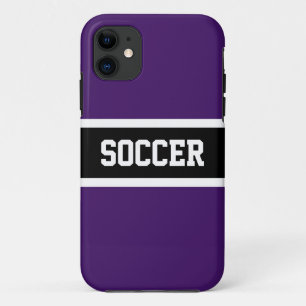 Case-Mate iPhone Case Royal Purple Black Stripes d'athlétisme Texte du F