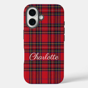 Coque Pour iPhone 16 Royal Stewart Tartan Red Plaid