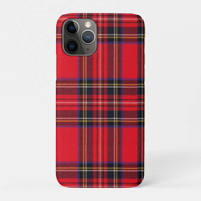 Coques Case-Mate iPhone Royal Stewart tartan rouge noir plaid (Dos)