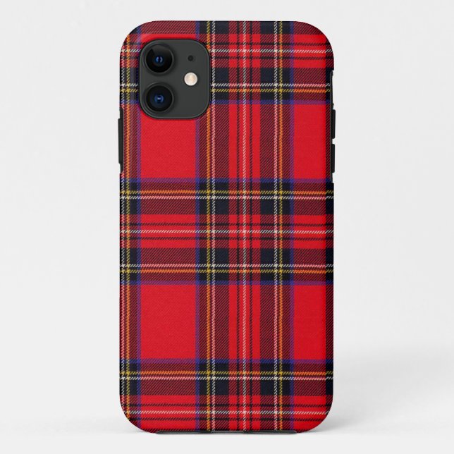 Coques Case-Mate iPhone Royal Stewart tartan rouge noir plaid (Dos)