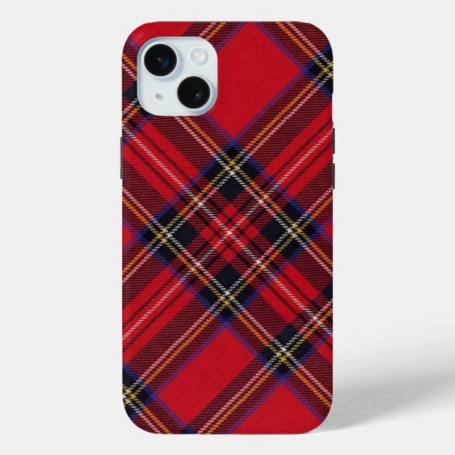 Coques Case-Mate iPhone Royal Stewart tartan rouge noir plaid (Verso)