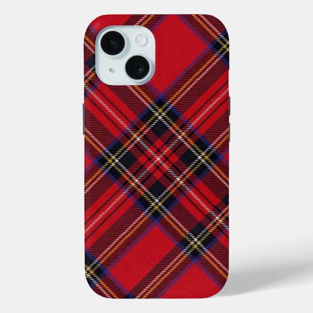 Coques Case-Mate iPhone Royal Stewart tartan rouge noir plaid (Verso)