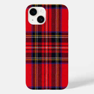 Coque Pour iPhone 14 Royal Stewart tartan rouge noir plaid