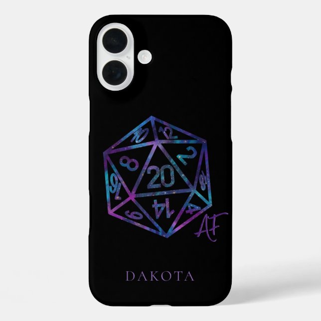 Coques Case-Mate iPhone RPG Crit AF | Nebula Imaginaire Tabletop Gamer Dic (Verso)