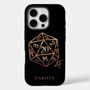 Coques iPhone 16 Pro RPG Crit AF   Rosegold Tabletop Roleplayer Dice