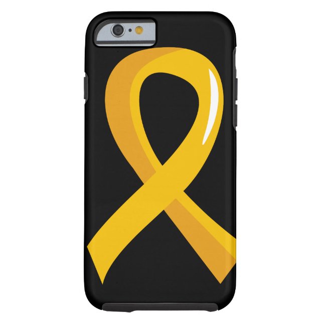 Coques Case-Mate iPhone Ruban 3 d'or de Cancer d'enfance (Dos)