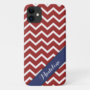 Case-Mate iPhone Case Ruban bleu Chevron Rouge Blanc tendance