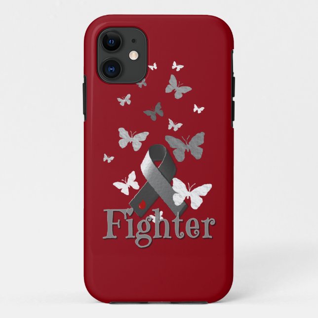 Coques Case-Mate iPhone Ruban de conscience de diabète de combattant (Dos)