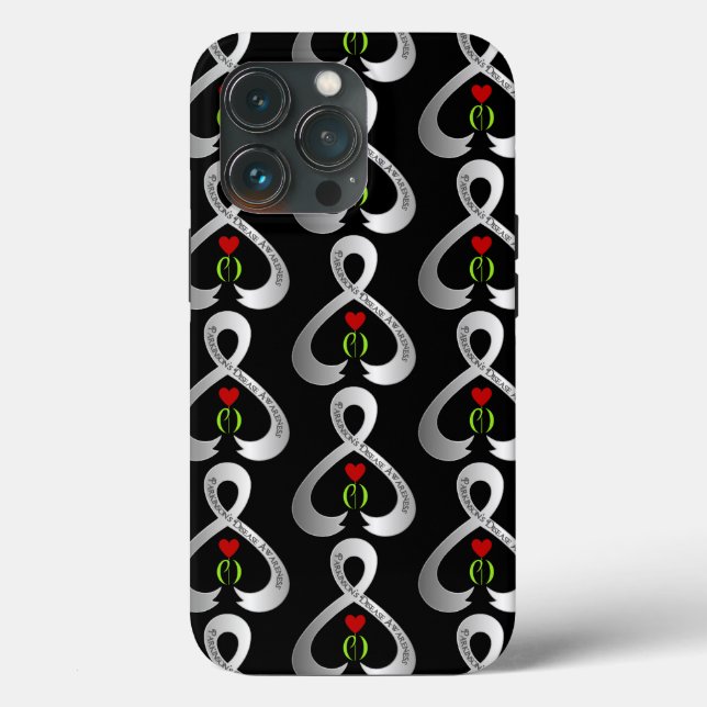 Coques Case-Mate iPhone Ruban de sensibilisation de Parkinson (Verso)