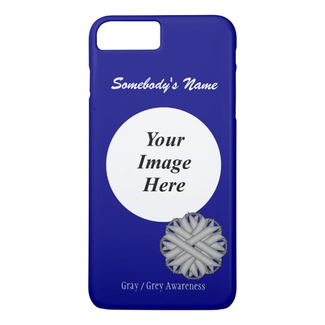 Coques Case-Mate iPhone Ruban gris/gris Fleur Tmpl par Kenneth Yoncich (Dos)