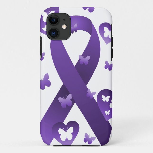 Coques Case-Mate iPhone Ruban pourpre de conscience (Dos)