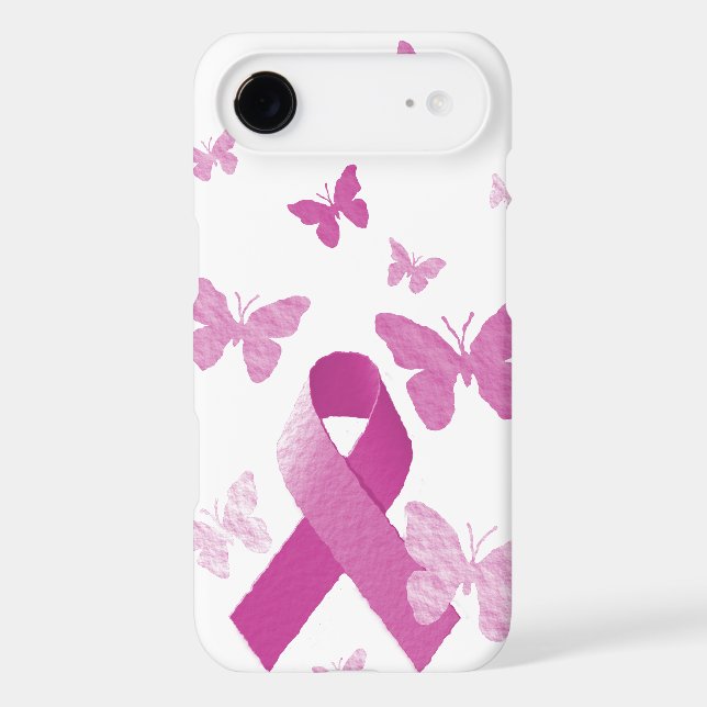 Coques Case-Mate iPhone Ruban rose de conscience (Verso)