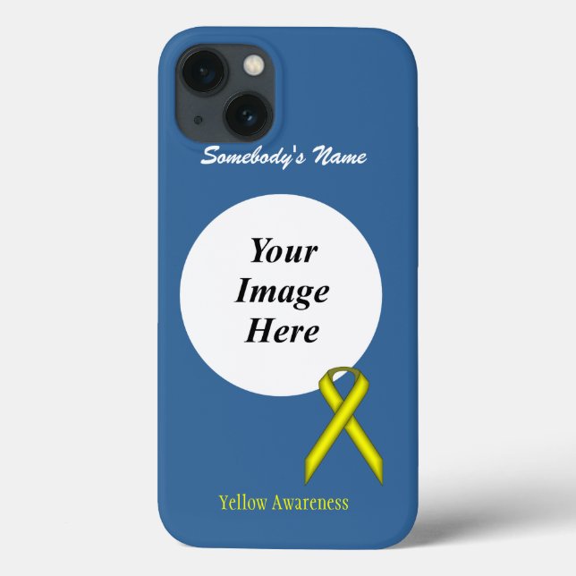 Coques Case-Mate iPhone Ruban standard jaune Tmpl par Kenneth Yoncich (Verso)