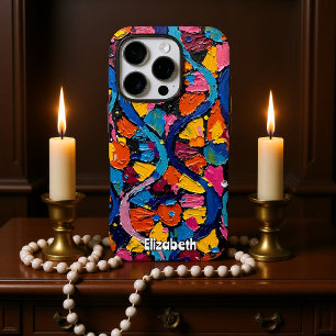 Coques iPhone 16 Pro Rubans Abstraits dynamiques
