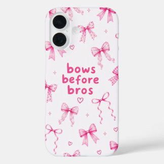 Coque Pour iPhone 16 Rubans Amusants Avant Frères Cadeau Ruban Rose Mig