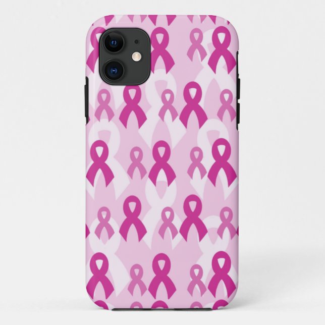 Coques Case-Mate iPhone Rubans roses/Lumière...Cancer du sein (Dos)