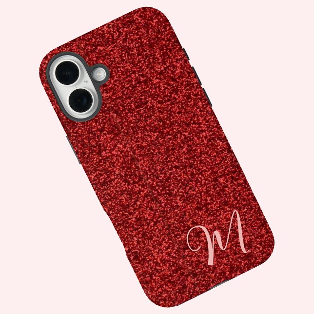 Coques Case-Mate iPhone Ruby Red Girly Printed Glitter Stylish and Cute  (Créateur téléchargé)