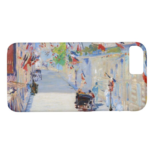 Coques Case-Mate iPhone Rue avec drapeaux français, Manet (Dos (Horizontal))