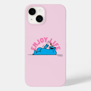 Coque Pour iPhone 14 Rue Sésame   Cookies Monster Enjoy Life