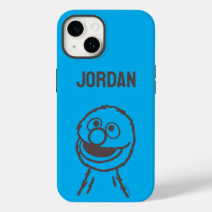 Coque Pour iPhone 14 Rue Sésame   Lumière de Grover   Ajouter Votre Nom