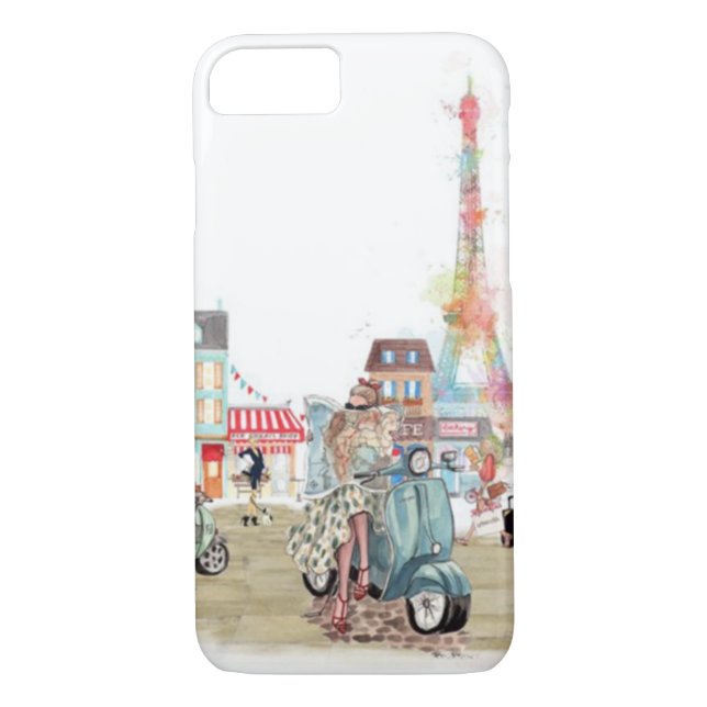 Coques Case-Mate iPhone Rues mignonnes de collage de Paris (Dos)