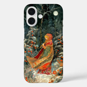 Coque Pour iPhone 16 Russe belle fille, peinture folklorique
