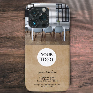 Case-Mate iPhone Case Rustic Ajouter votre logo Custom Text Company Phot