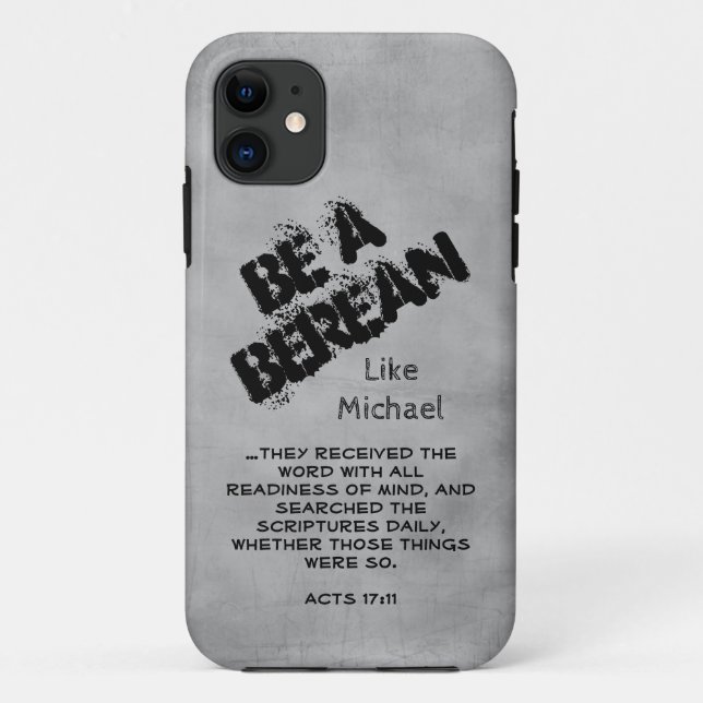 Coques Case-Mate iPhone Rustic Be A Berean Bible Scripture Verse (Dos)