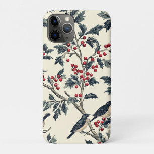 Case-Mate iPhone Case Rustic Bird et Poinsettia Motif de Noël (18)