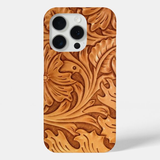 Coques Case-Mate iPhone Rustic brown cowboy fashion western leather (Verso)